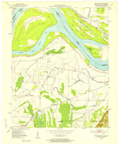 United States Geological Survey Bondurant, KY-MO-TN (1951, 24000-Scale) digital map
