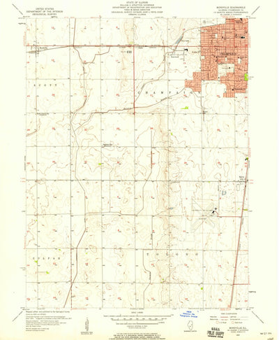 United States Geological Survey Bondville, IL (1957, 24000-Scale) digital map