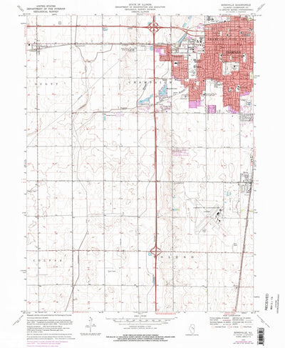 United States Geological Survey Bondville, IL (1970, 24000-Scale) digital map