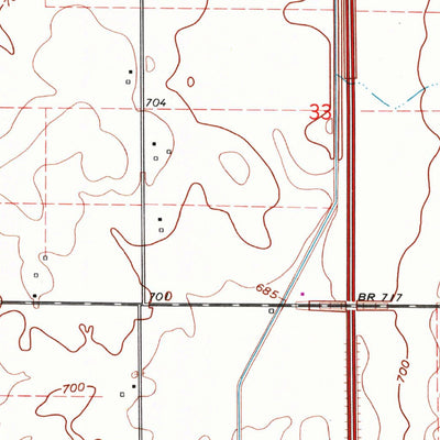 United States Geological Survey Bondville, IL (1970, 24000-Scale) digital map