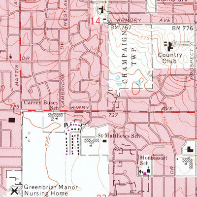United States Geological Survey Bondville, IL (1975, 24000-Scale) digital map