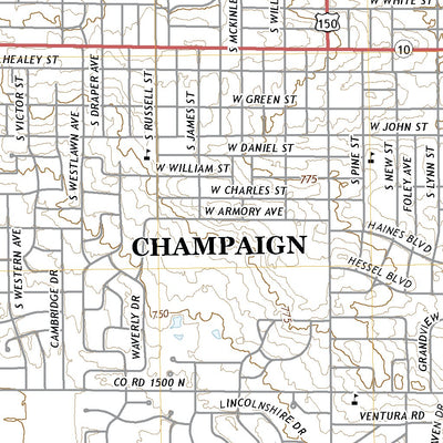 United States Geological Survey Bondville, IL (2021, 24000-Scale) digital map