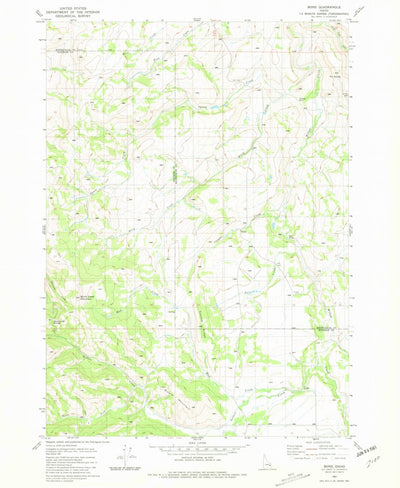 United States Geological Survey Bone, ID (1963, 24000-Scale) digital map
