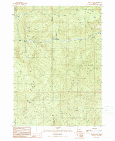 United States Geological Survey Bone Mountain, OR (1990, 24000-Scale) digital map