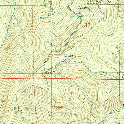 United States Geological Survey Bone Mountain, OR (1990, 24000-Scale) digital map