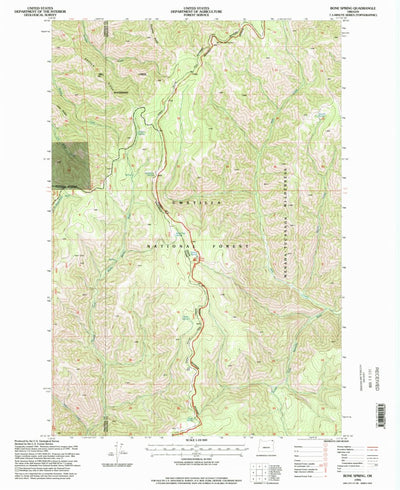 United States Geological Survey Bone Spring, OR (1995, 24000-Scale) digital map