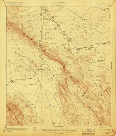 United States Geological Survey Bone Spring, TX (1920, 62500-Scale) digital map