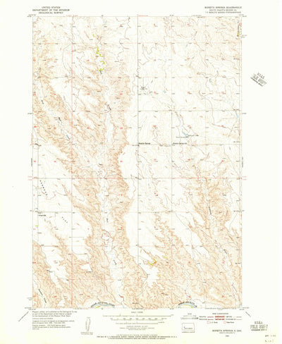 United States Geological Survey Boneita Springs, SD (1954, 24000-Scale) digital map