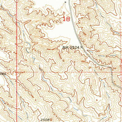 United States Geological Survey Boneita Springs, SD (1954, 24000-Scale) digital map