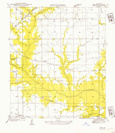 United States Geological Survey Boneset Creek, LA (1954, 31680-Scale) digital map