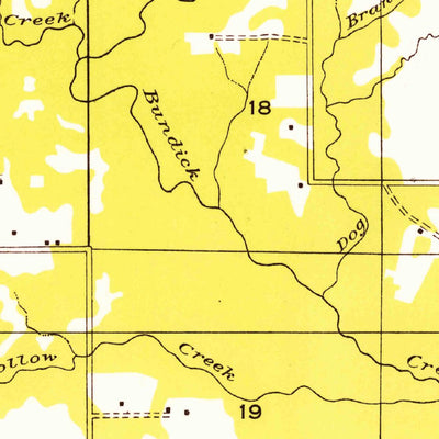 United States Geological Survey Boneset Creek, LA (1954, 31680-Scale) digital map