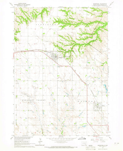 United States Geological Survey Bonesteel, SD (1964, 24000-Scale) digital map