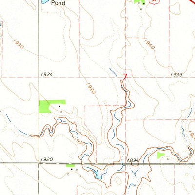 United States Geological Survey Bonesteel, SD (1964, 24000-Scale) digital map