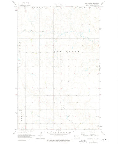 United States Geological Survey Bonetraill SE, ND (1974, 24000-Scale) digital map