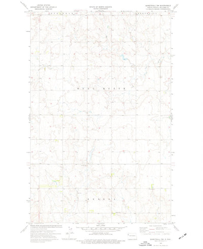United States Geological Survey Bonetraill SW, ND (1974, 24000-Scale) digital map