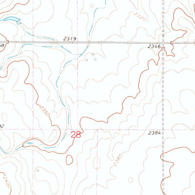 United States Geological Survey Bonetraill SW, ND (1974, 24000-Scale) digital map