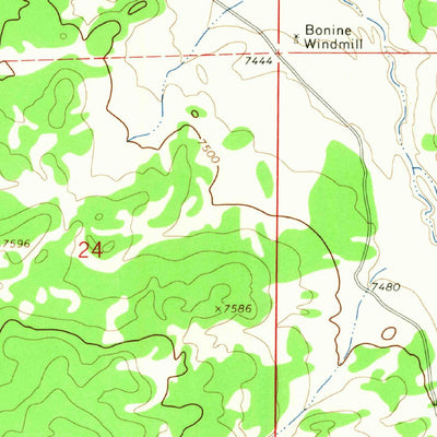 United States Geological Survey Bonine Canyon, NM (1964, 24000-Scale) digital map