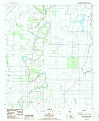 United States Geological Survey Bonita SW, LA (1988, 24000-Scale) digital map