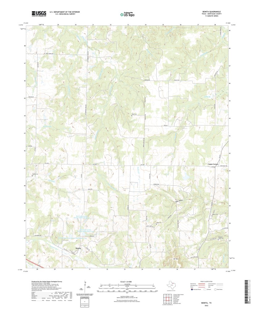 Bonita, TX (2022, 24000-Scale) Map by United States Geological Survey ...