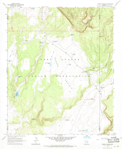 United States Geological Survey Bonito Prairie, AZ (1967, 24000-Scale) digital map