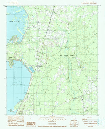 United States Geological Survey Bonneau, SC (1990, 24000-Scale) digital map
