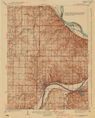 United States Geological Survey Bonner Springs, KS-MO (1940, 62500-Scale) digital map