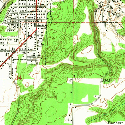 United States Geological Survey Bonners Ferry, ID (1965, 24000-Scale) digital map