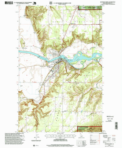 United States Geological Survey Bonners Ferry, ID (1996, 24000-Scale) digital map