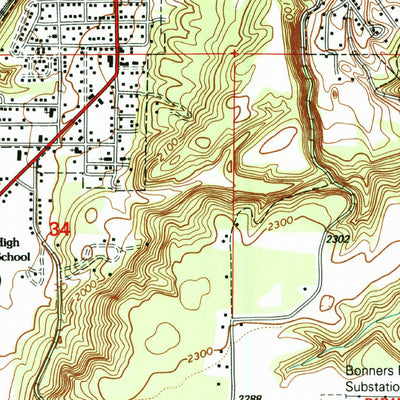 United States Geological Survey Bonners Ferry, ID (1996, 24000-Scale) digital map