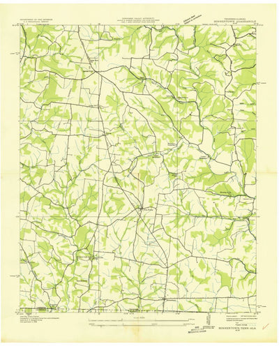 United States Geological Survey Bonnertown, TN-AL (1936, 24000-Scale) digital map
