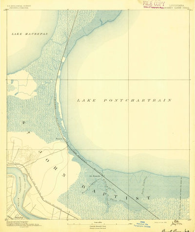 United States Geological Survey Bonnet Carre, LA (1892, 62500-Scale) digital map