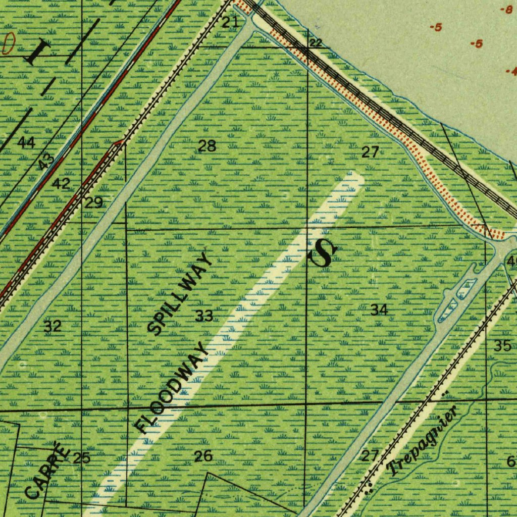 Bonnet Carre, LA (1936, 62500-Scale) Map by United States Geological ...