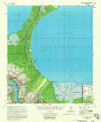 United States Geological Survey Bonnet Carre, LA (1957, 62500-Scale) digital map