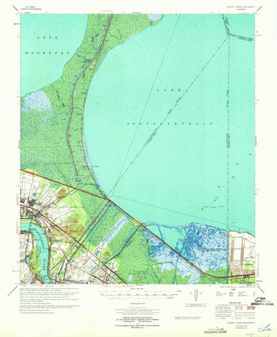 United States Geological Survey Bonnet Carre, LA (1969, 62500-Scale) digital map