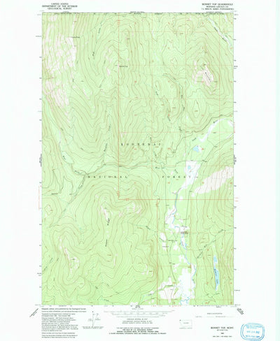 United States Geological Survey Bonnet Top, MT (1963, 24000-Scale) digital map