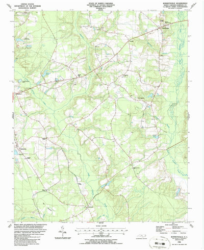United States Geological Survey Bonnetsville, NC (1986, 24000-Scale) digital map