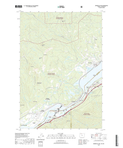 United States Geological Survey Bonneville Dam, OR (2020, 24000-Scale) digital map