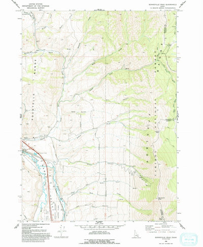 United States Geological Survey Bonneville Peak, ID (1968, 24000-Scale) digital map