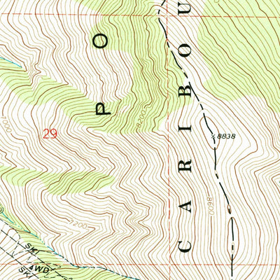 United States Geological Survey Bonneville Peak, ID (1968, 24000-Scale) digital map