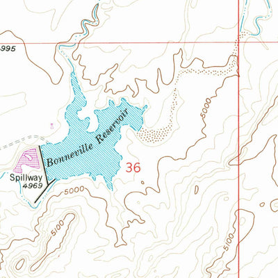 United States Geological Survey Bonneville, WY (1957, 24000-Scale) digital map