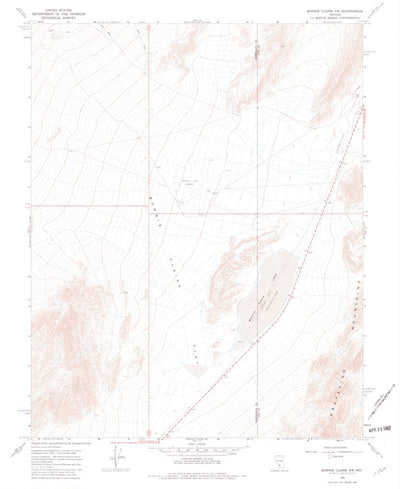 United States Geological Survey Bonnie Claire NW, NV (1968, 24000-Scale) digital map