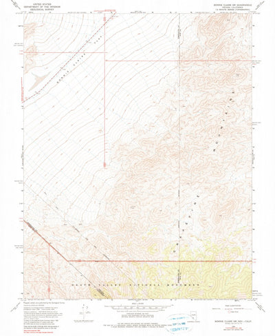 United States Geological Survey Bonnie Claire SW, NV-CA (1968, 24000-Scale) digital map
