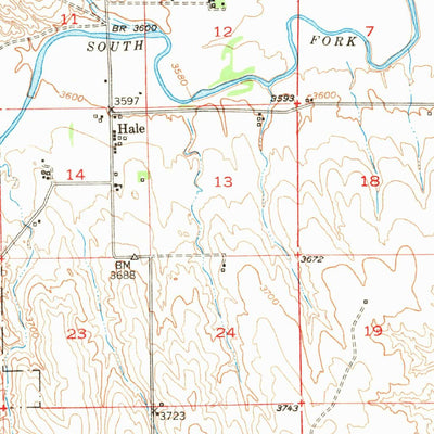 United States Geological Survey Bonny Reservoir, CO-KS (1950, 62500-Scale) digital map