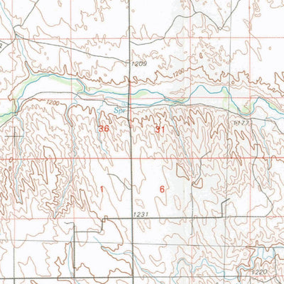 United States Geological Survey Bonny Reservoir, CO-KS (1983, 100000-Scale) digital map