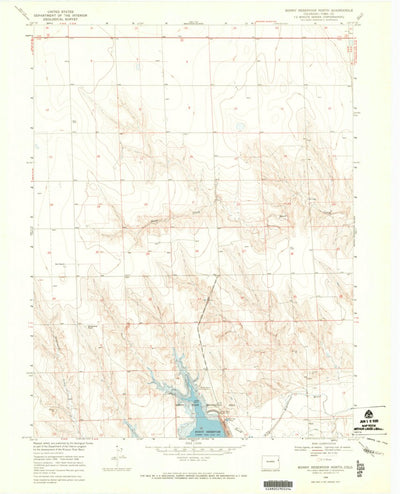 United States Geological Survey Bonny Reservoir North, CO (1968, 24000-Scale) digital map