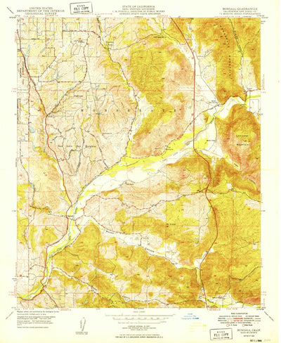 United States Geological Survey Bonsall, CA (1949, 24000-Scale) digital map