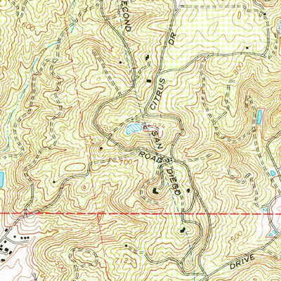 United States Geological Survey Bonsall, CA (1968, 24000-Scale) digital map