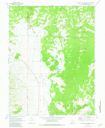 United States Geological Survey Boobe Hole Reservoir, UT (1968, 24000-Scale) digital map