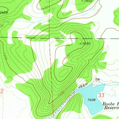 United States Geological Survey Boobe Hole Reservoir, UT (1968, 24000-Scale) digital map