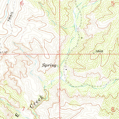 United States Geological Survey Booger Canyon, AZ (1972, 24000-Scale) digital map